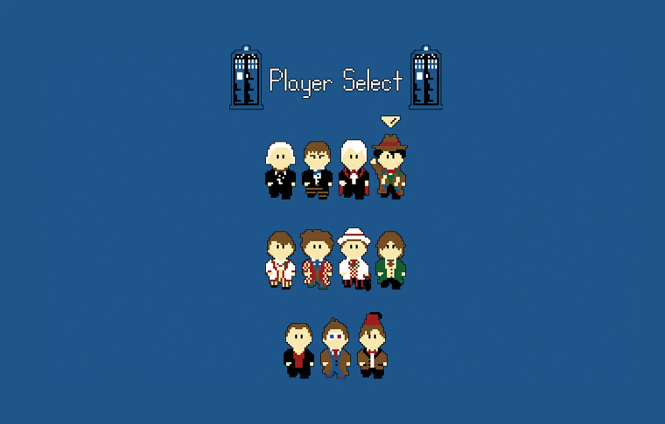 Photo wallpaper background, art, pixels, Doctor Who, Doctor Who