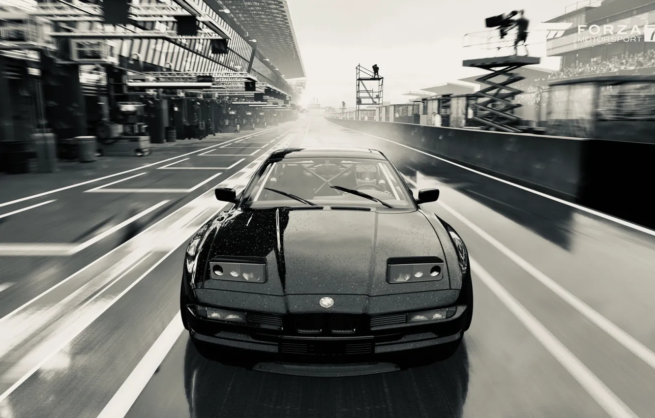 Photo wallpaper HDR, BMW, game, rain, FM7, UHD, Forza Motorsport 7, XBox One X