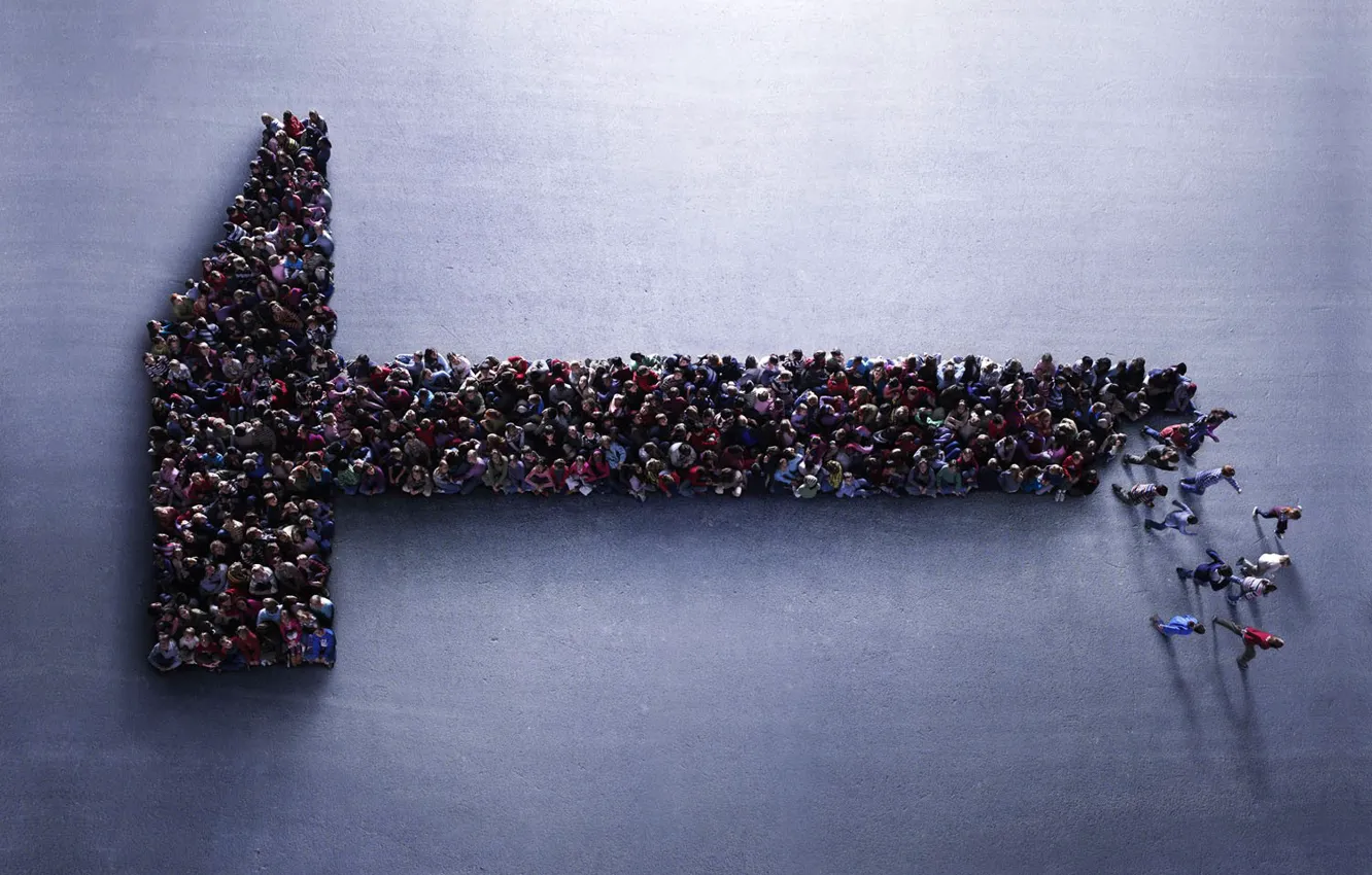 Photo wallpaper the crowd, people, hammer