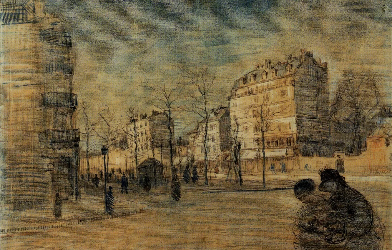 Photo wallpaper drawings, Vincent van Gogh, The Boulevard de Clichy