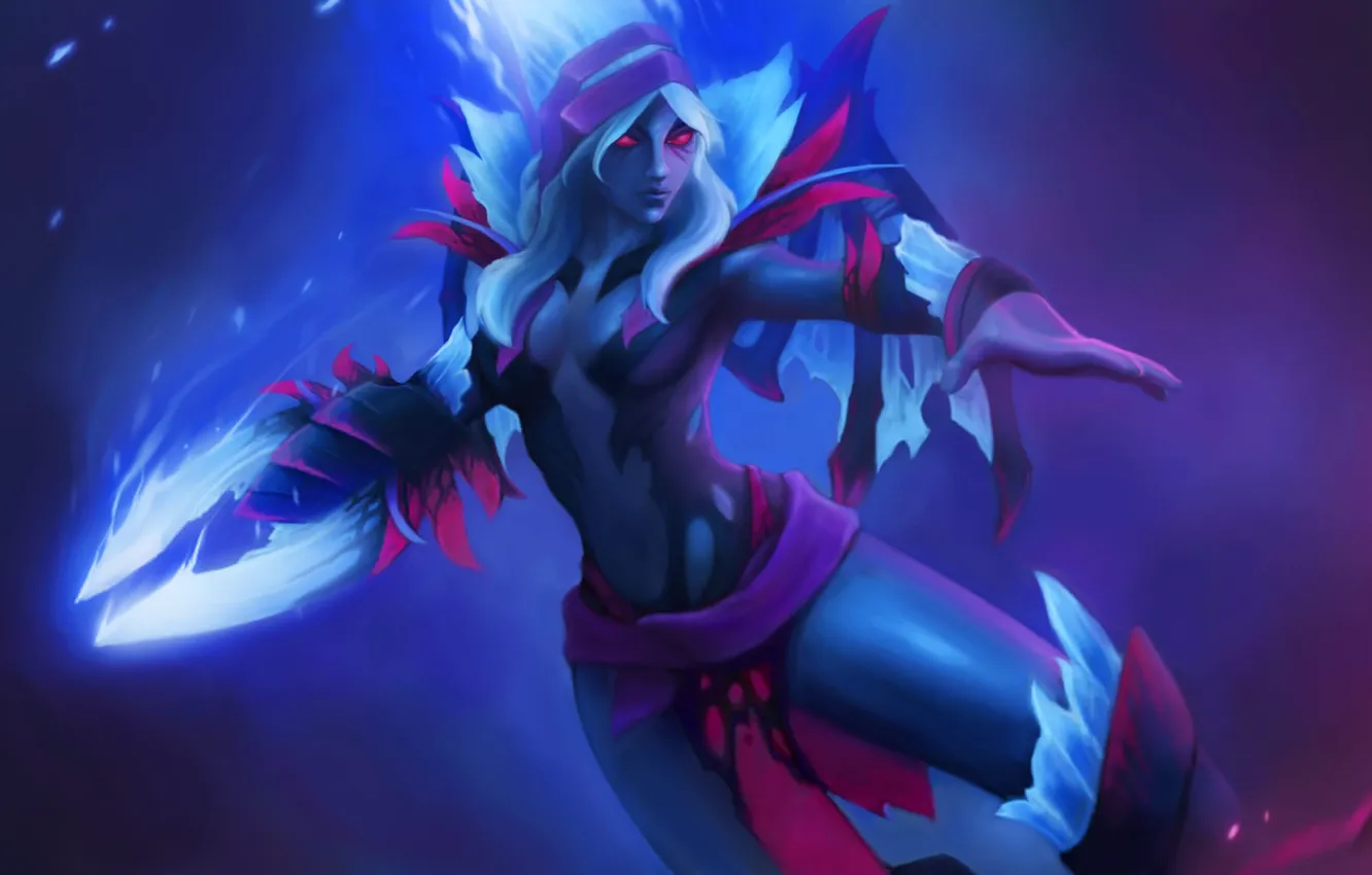 Photo wallpaper game, hero, dota2, Vengeful Spirit, Flower of Darkness