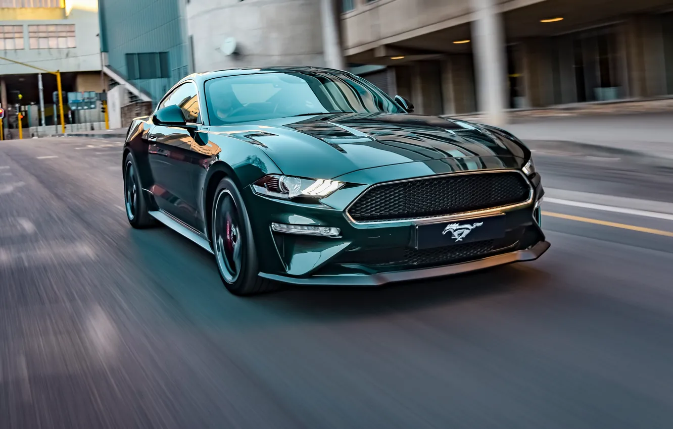 Photo wallpaper speed, Mustang, Ford, Bullitt, 2019