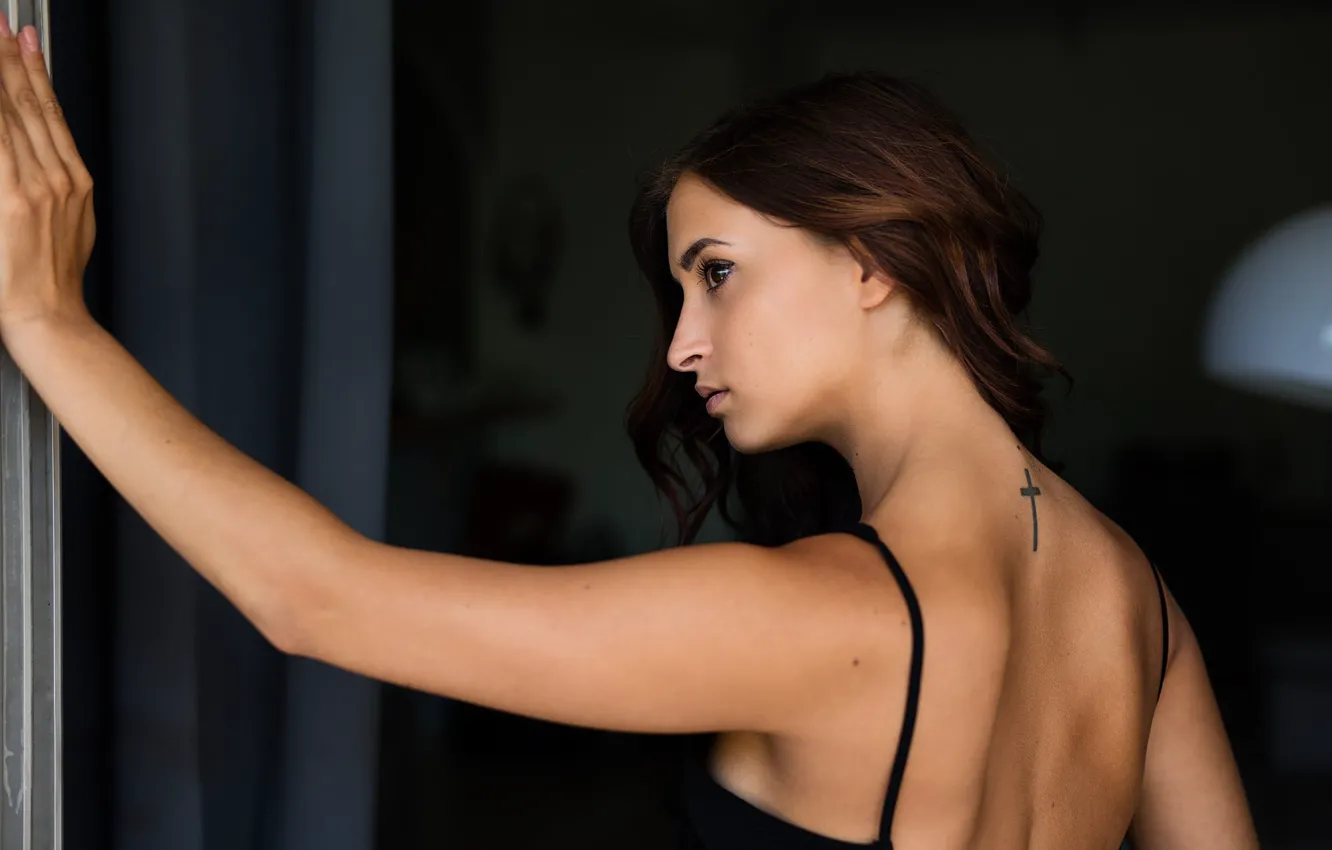 Photo wallpaper girl, tattoo, France, Fiona, Laurent Miss, Languedoc Roussillon