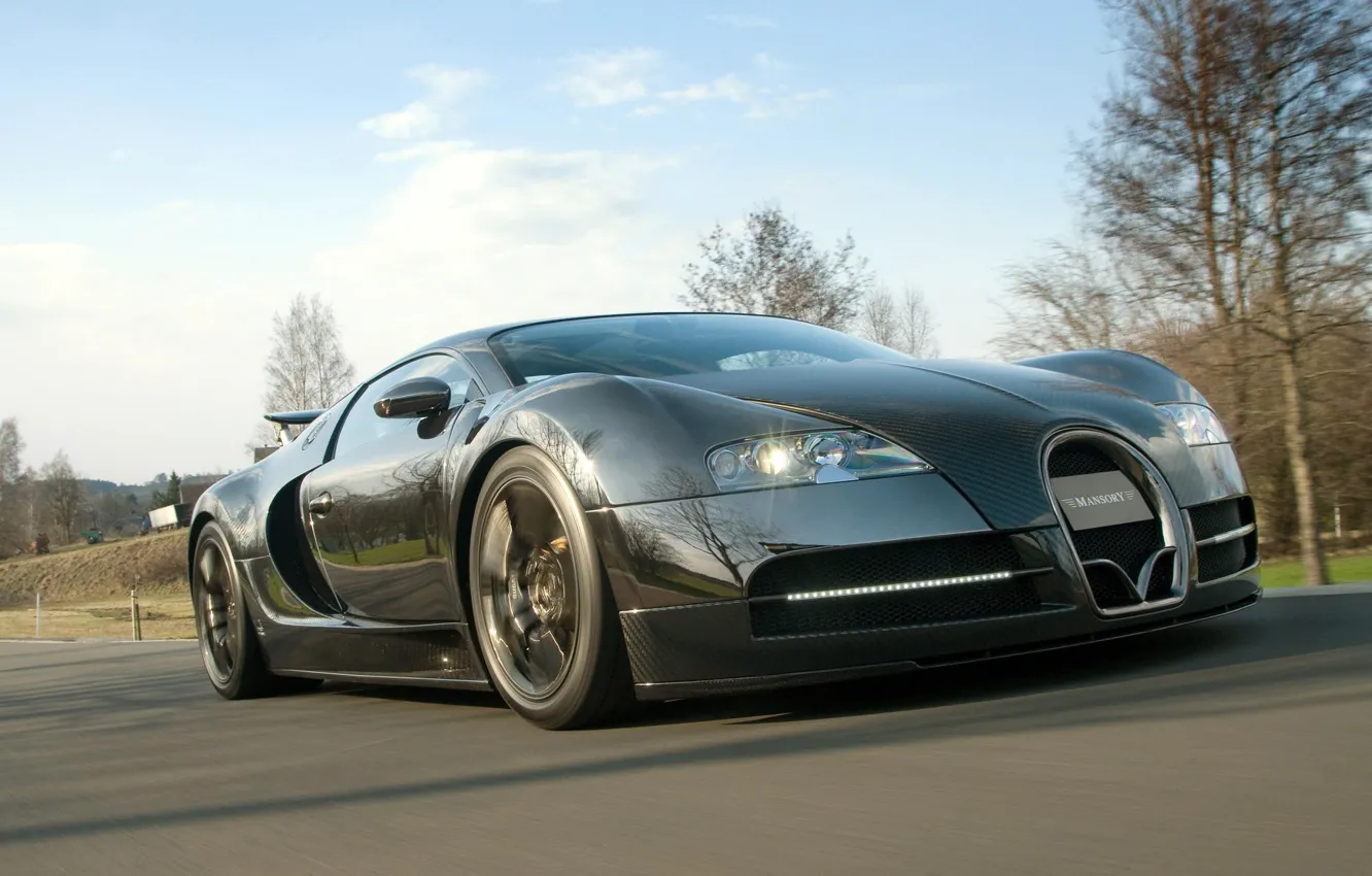 Photo wallpaper movement, speed, track, power, Bugatti, sports car, Bugatti Veyron, luxury