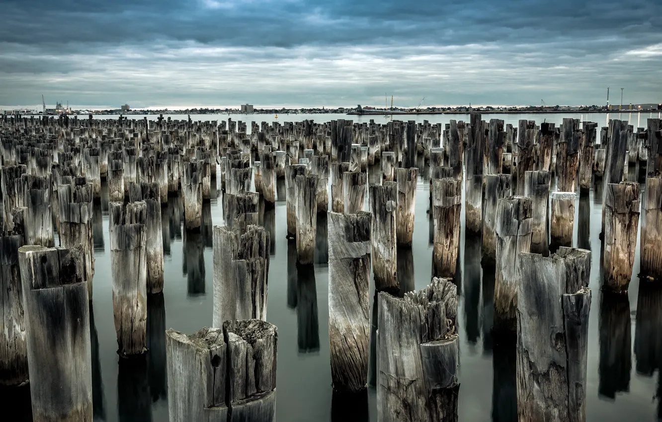 Photo wallpaper Melbourne, Australia, Victoria, Port Melbourne, Princess Pier