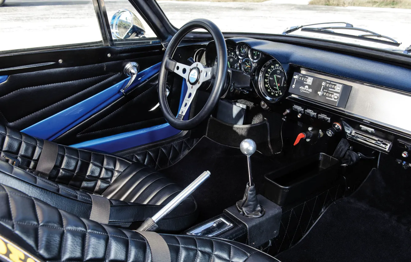 Photo wallpaper Renault, 1973, Alpine, Renault Alpine A110, dashboard, car interior