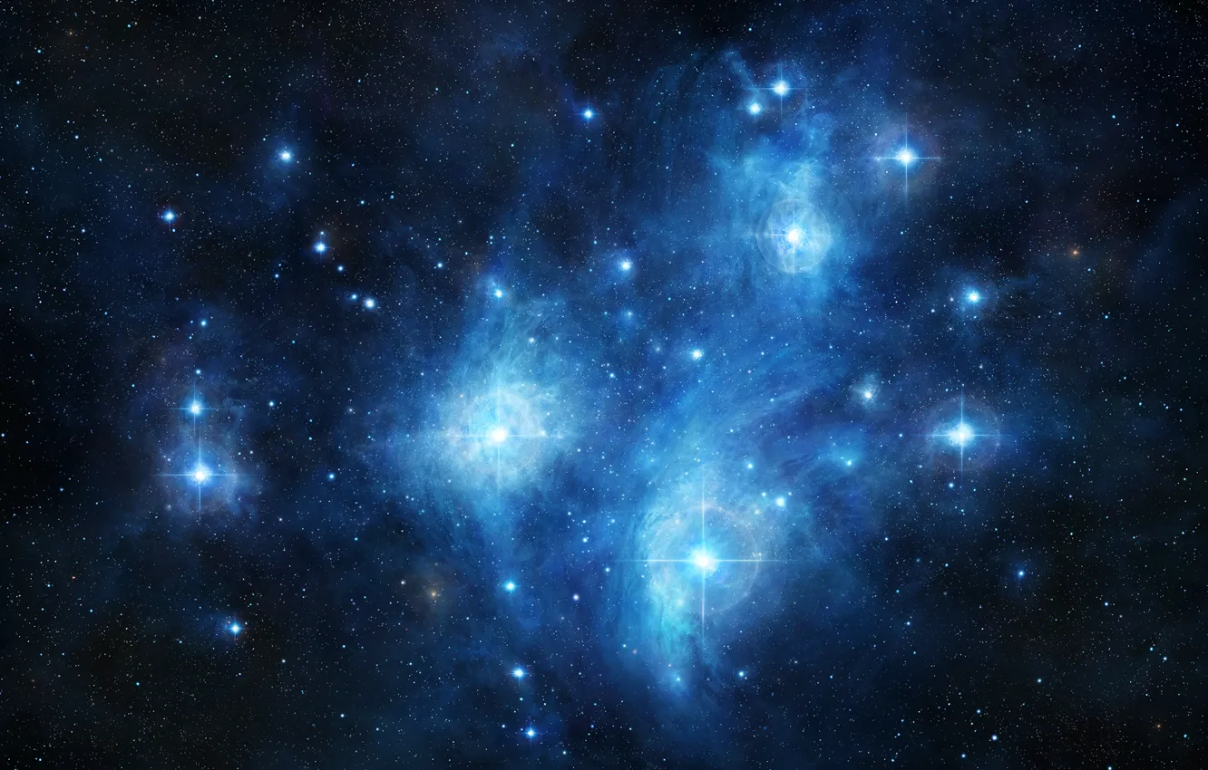 Photo wallpaper the sky, cluster of stars, a stellar nebula