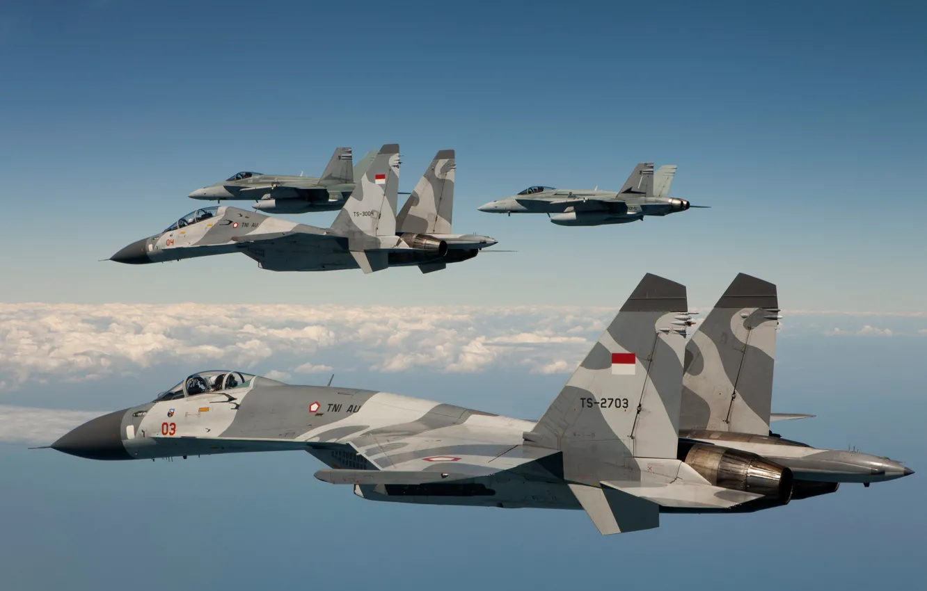 Photo wallpaper fighter, BBC, SU-30MK