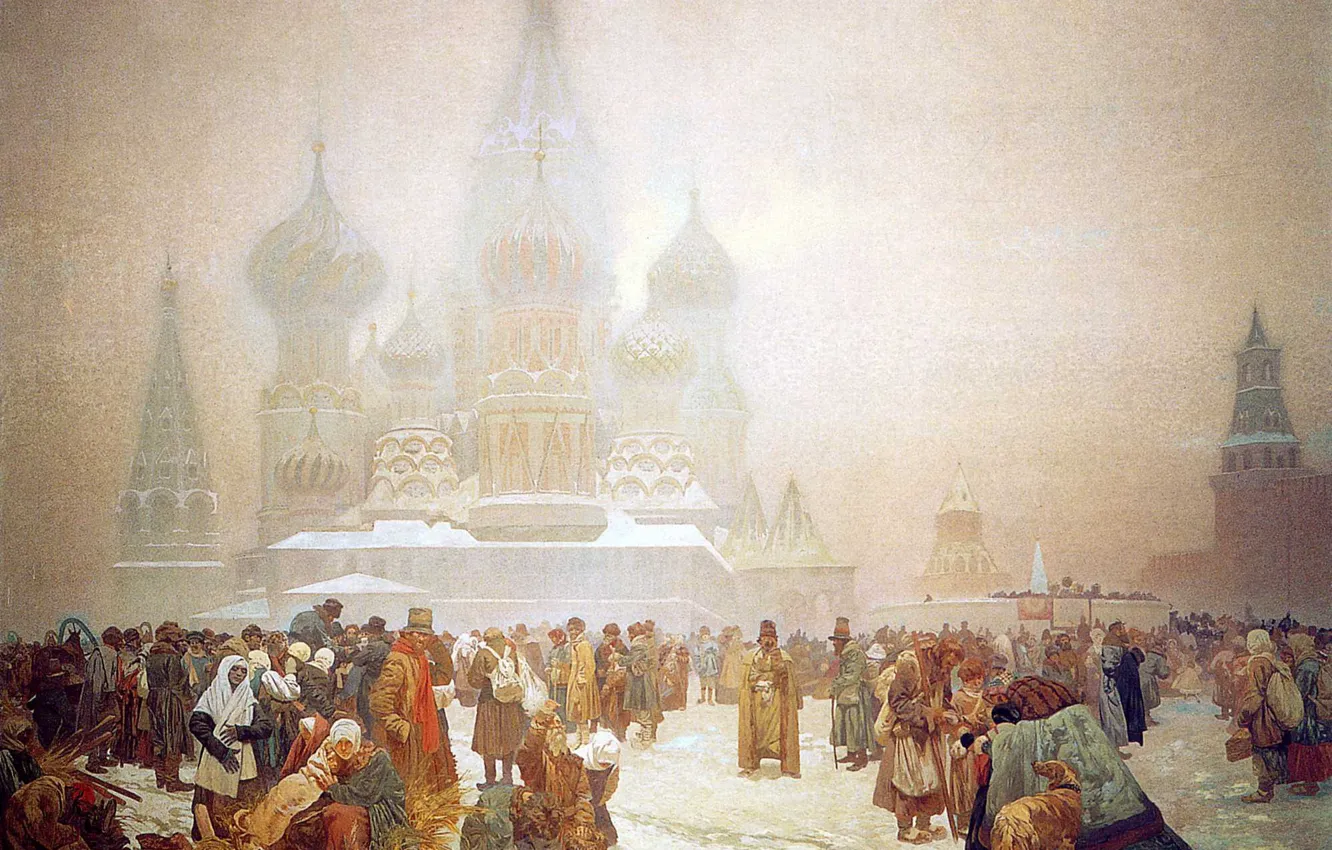 Photo wallpaper Alphonse Mucha, The Slavic epos, The abolition of serfdom in Russia-1914