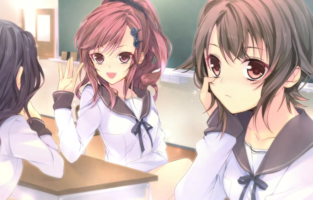 Photo wallpaper Manyako (Mohumohu), Negai no Kakera to Hakugin no Agreement, Hajiro Mina, Aizawa Makoto