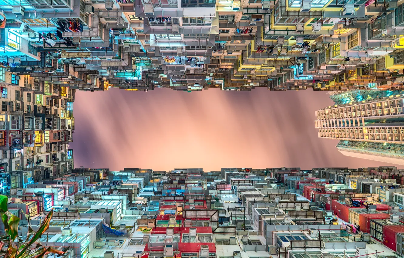 Photo wallpaper the sky, light, night, the city, up, home, China