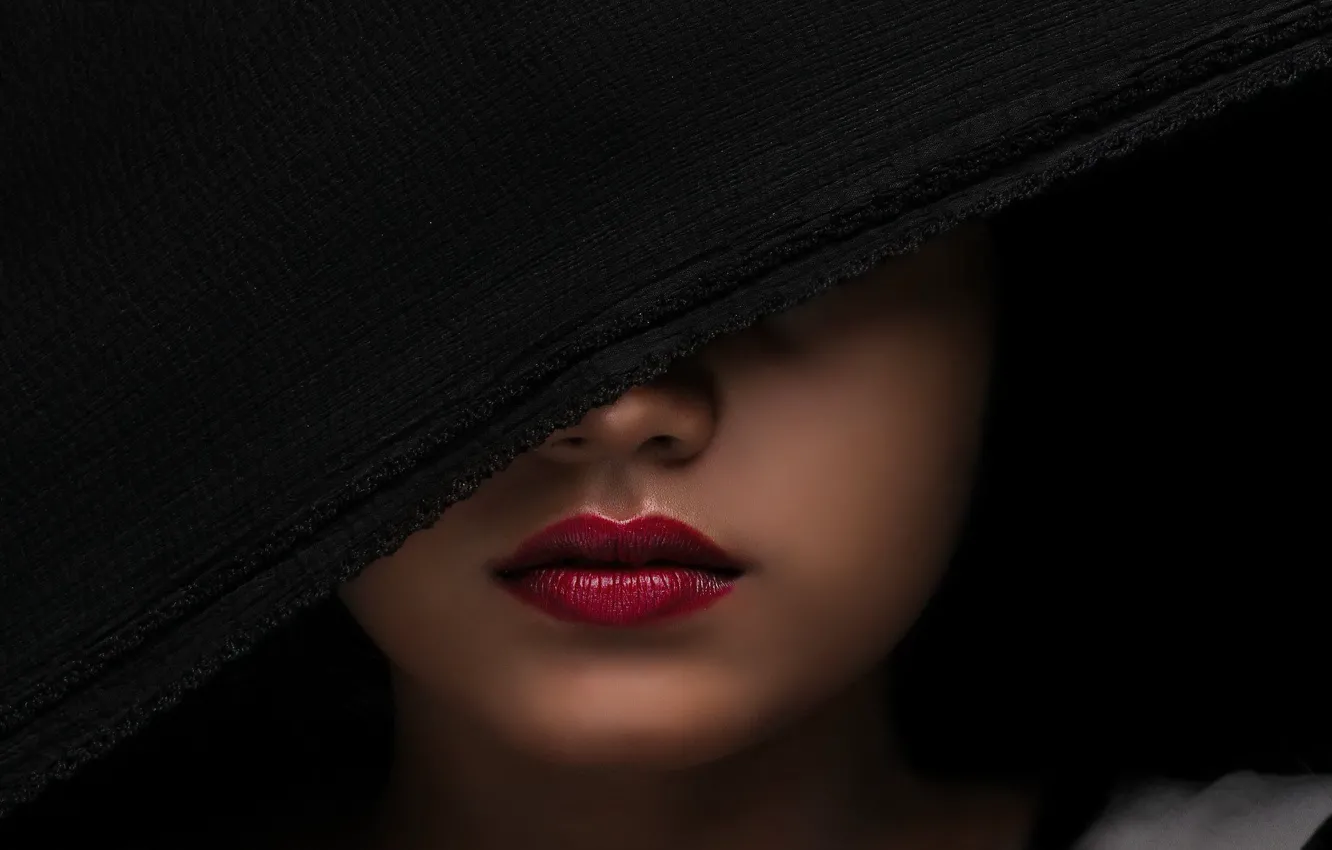 Photo wallpaper Girl, Model, Style, Face, Hat, Beauty, Mood, Makeup