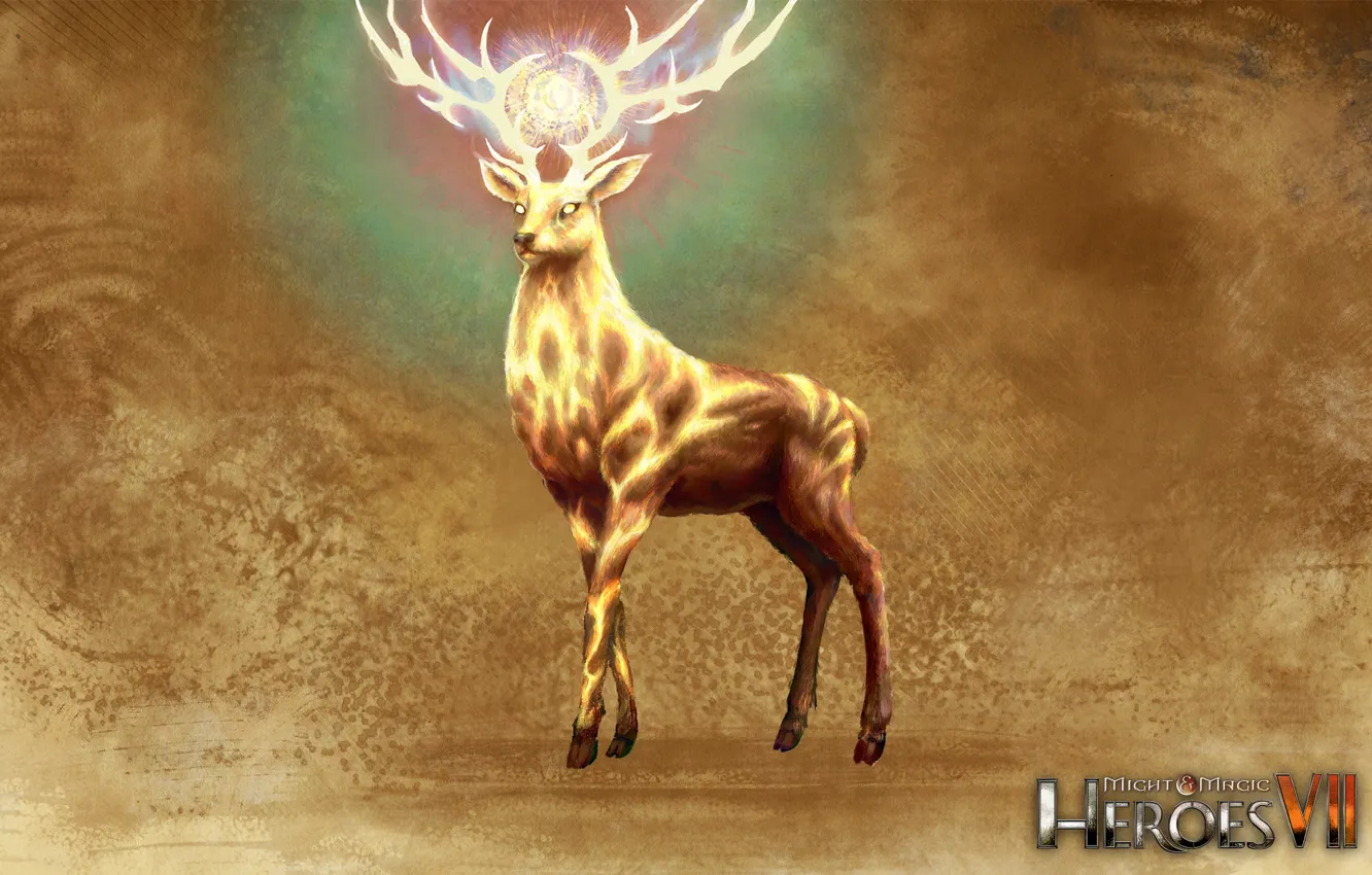 Photo wallpaper spirit, heroes of might and magic 7, Might &amp; Magic 7, Forest Alliance, Solar Deer