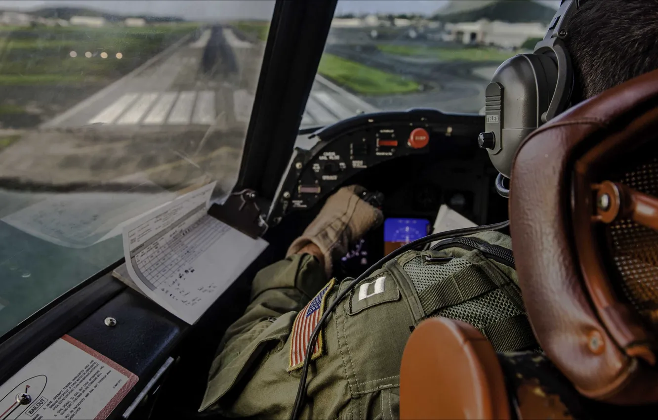 Photo wallpaper USA, aircraft, Hawaii, Patrol, cabin