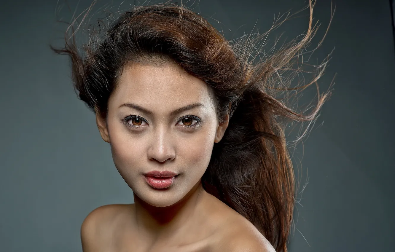 Photo wallpaper girl, portrait, Asian