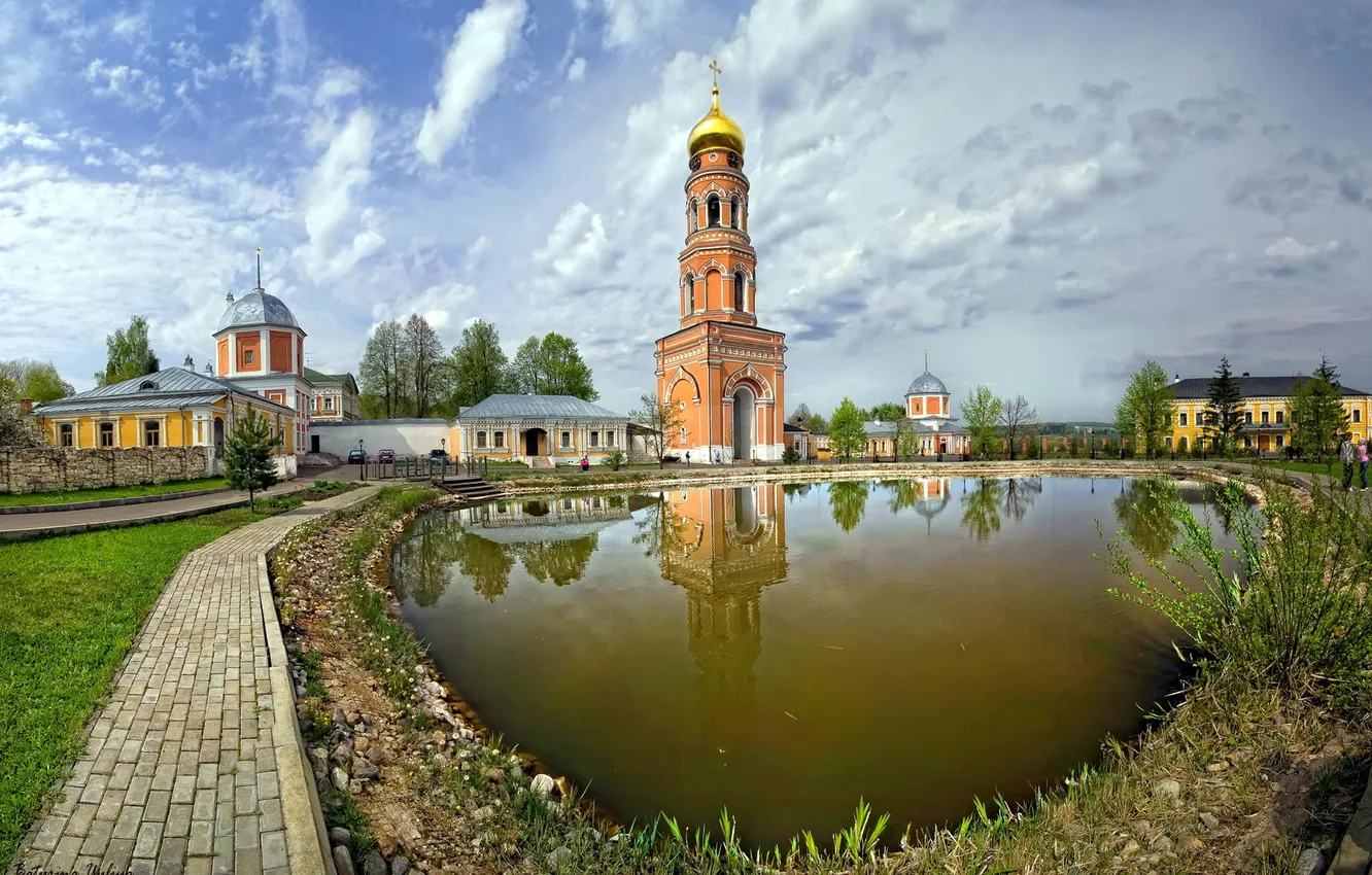 Photo wallpaper temple, the bell tower, Davidova Pustyn
