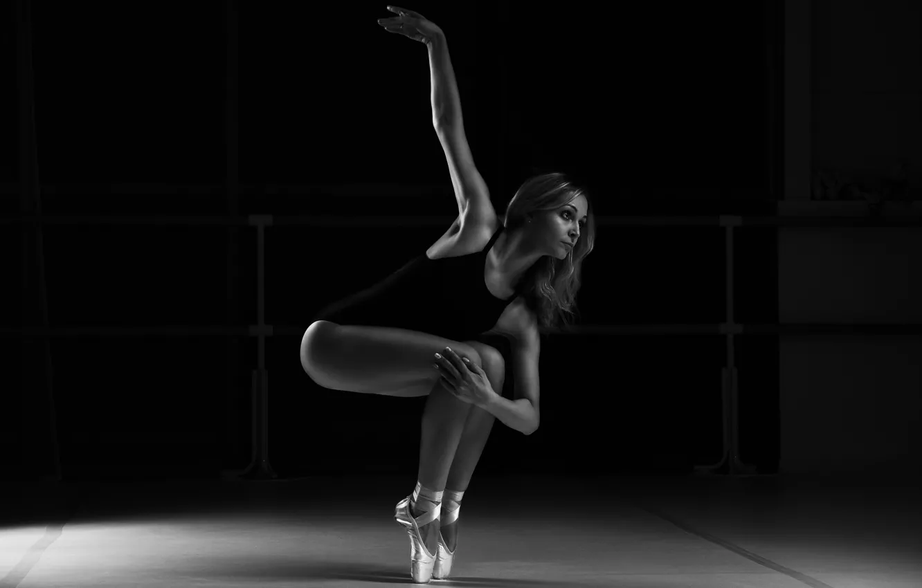 Photo wallpaper black, dance, pose