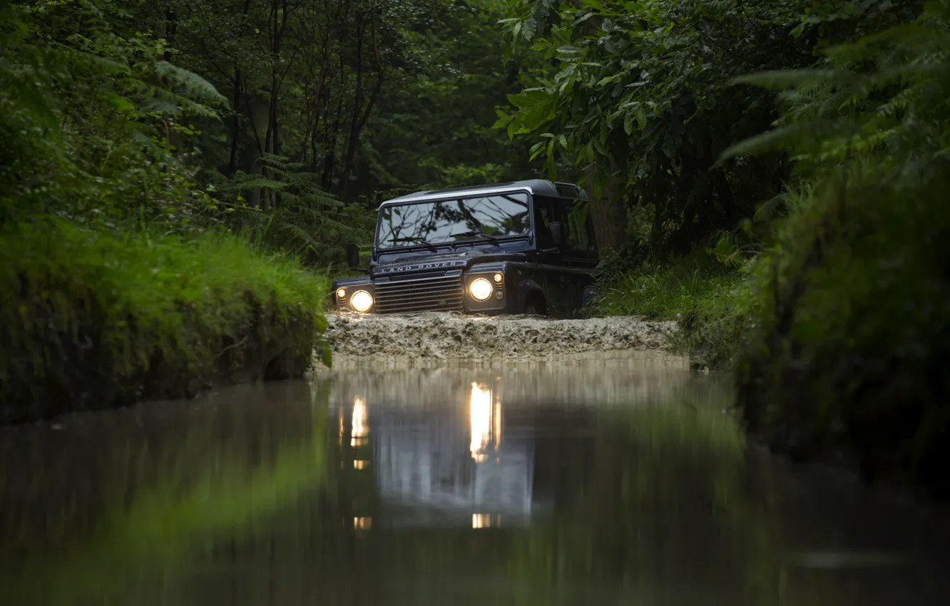 Photo wallpaper wave, Land Rover, Defender, 2013, Defender 90