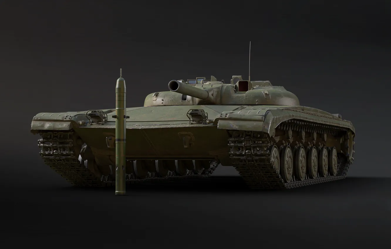 Photo wallpaper USSR, An experienced rocket tank, Cannon launcher, Object 775