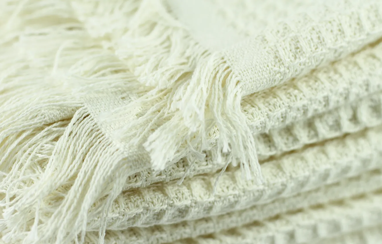 Photo wallpaper white, close-up, texture, matter, blanket, fabric, blanket, stack