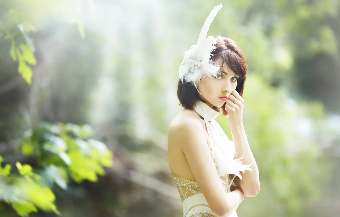 Photo wallpaper look, girl, portrait