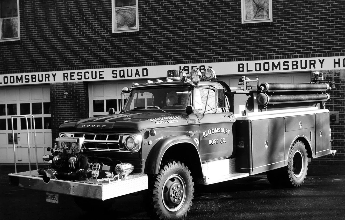 Photo wallpaper Dodge, Dodge, rarity, 1968, fire truck, Firetruckm, Power Wagon