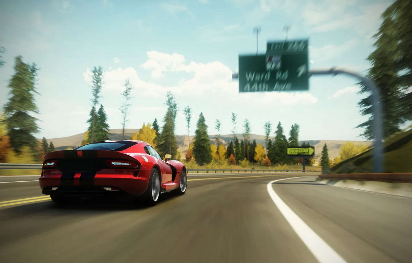 Photo wallpaper speed, turn, game, Forza Horizon