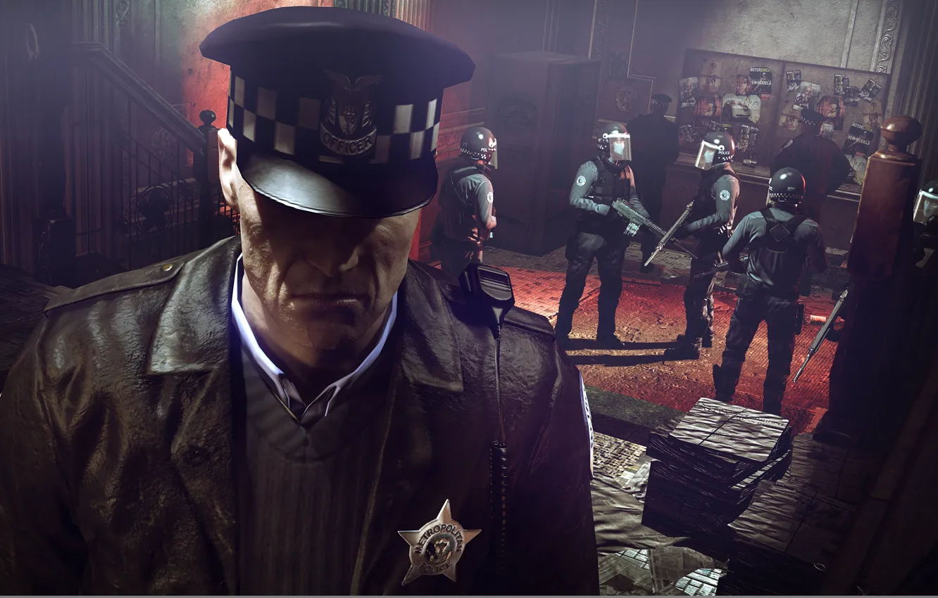 Photo wallpaper police, killer, Agent 47, Hitman: Absolution, UKEN, vapium