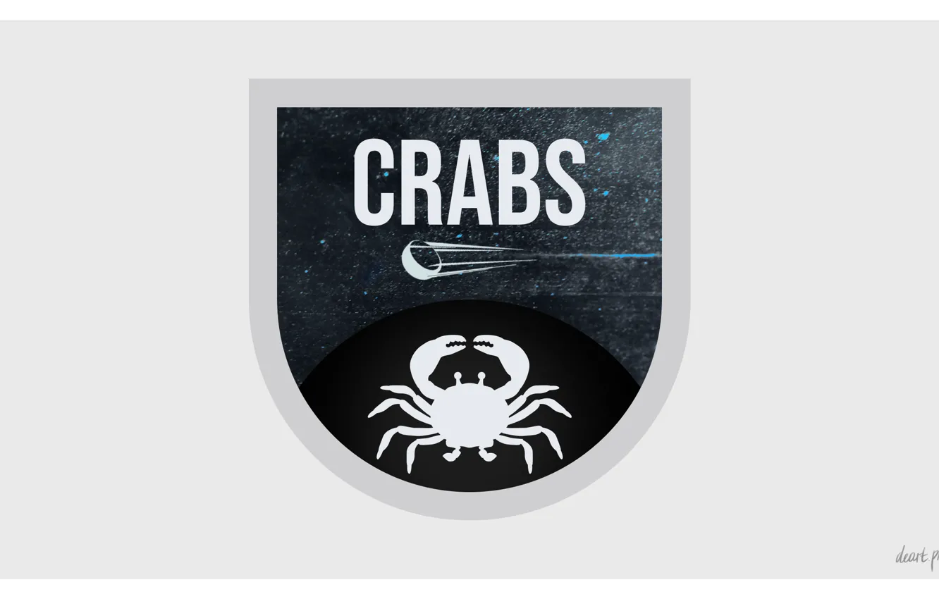 Photo wallpaper crab, minimalism, team, hockey