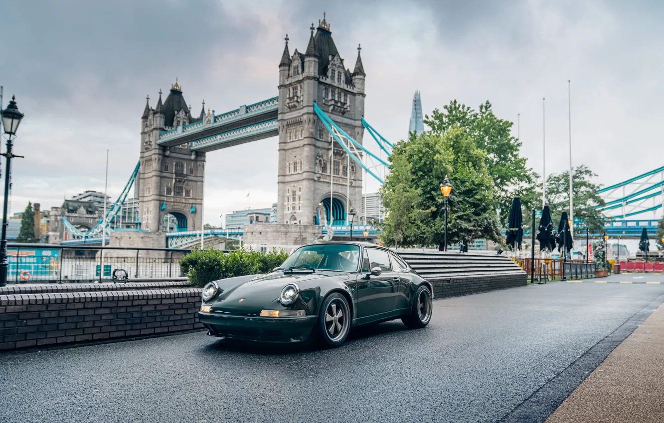 Photo wallpaper 911, Porsche, sports car, London Bridge, Theon Design Porsche 911
