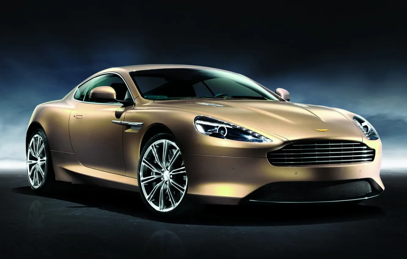 Photo wallpaper background, Aston Martin, turn, Aston Martin, supercar, the front, spec.version, Virage