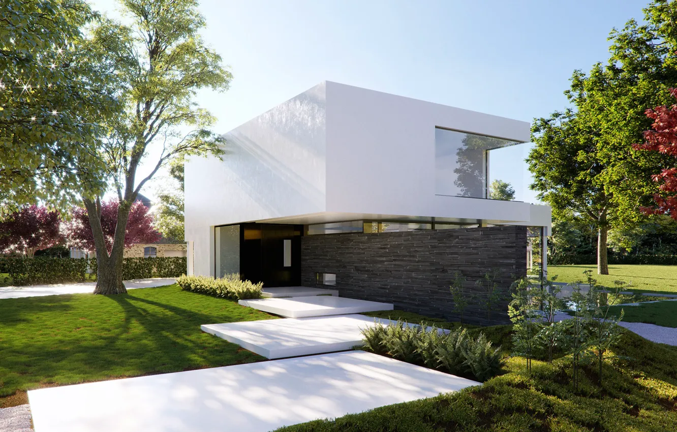 Photo wallpaper design, structure, Villa Aries