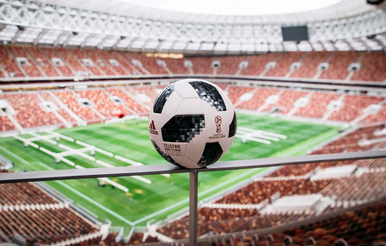 Photo wallpaper The ball, Sport, Football, Russia, Adidas, 2018, Stadium, FIFA