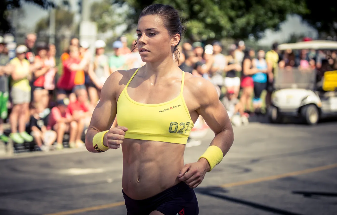 Photo wallpaper strength, athlete, crossfit, muscle mass, Julie Foucher