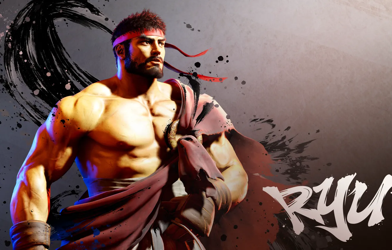 Photo wallpaper male, game, Capcom, ryu, Street Fighter 6