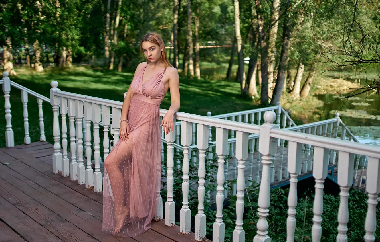 Photo wallpaper girl, dress, Aliona Turcan, Vyacheslav Turcan