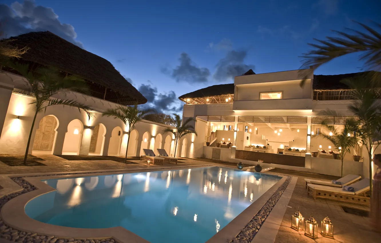 Photo wallpaper pool, villa, luxury, Kenya, Watamu, Medina Palms