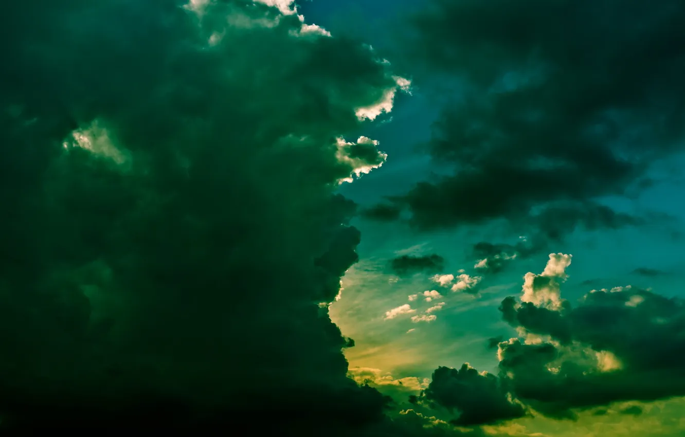 Photo wallpaper the sky, clouds, nature