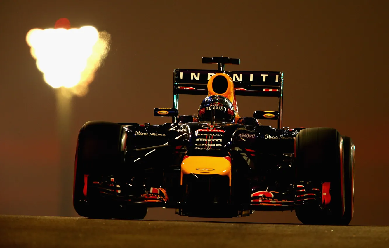 Photo wallpaper Sunset, Formula 1, Vettel