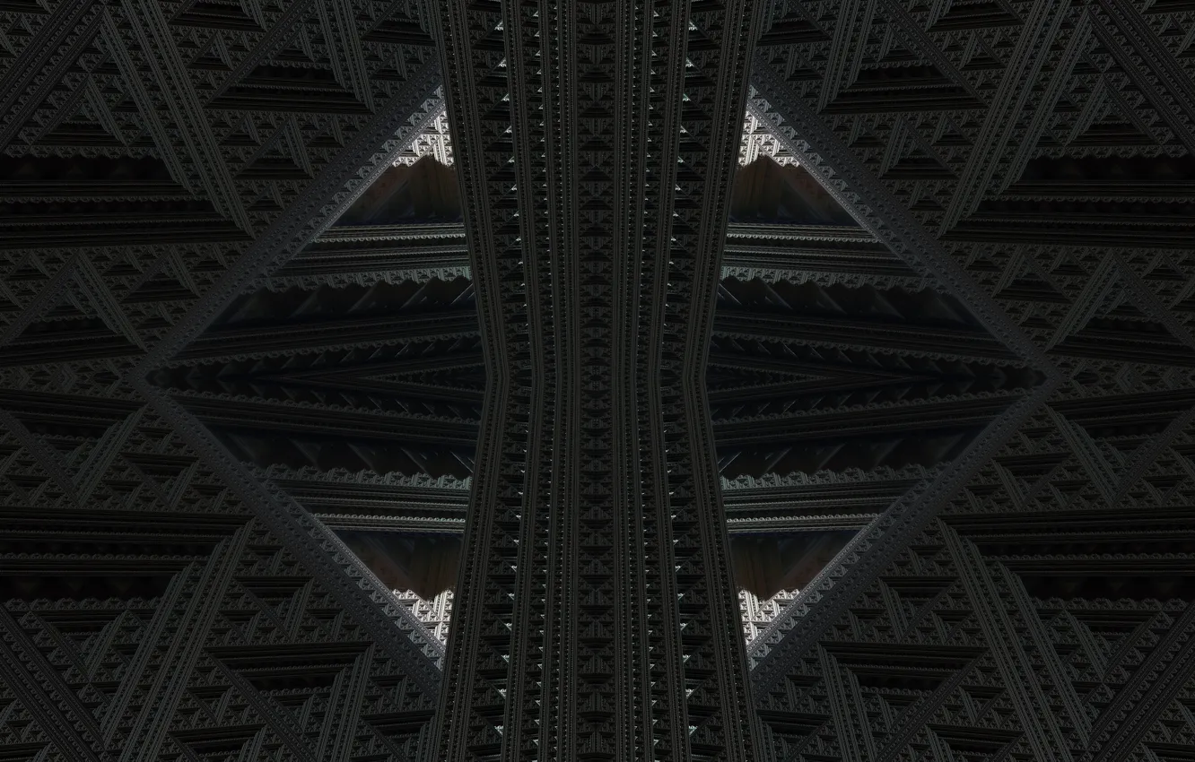 Photo wallpaper fractal, many, self-similarity, symmetry