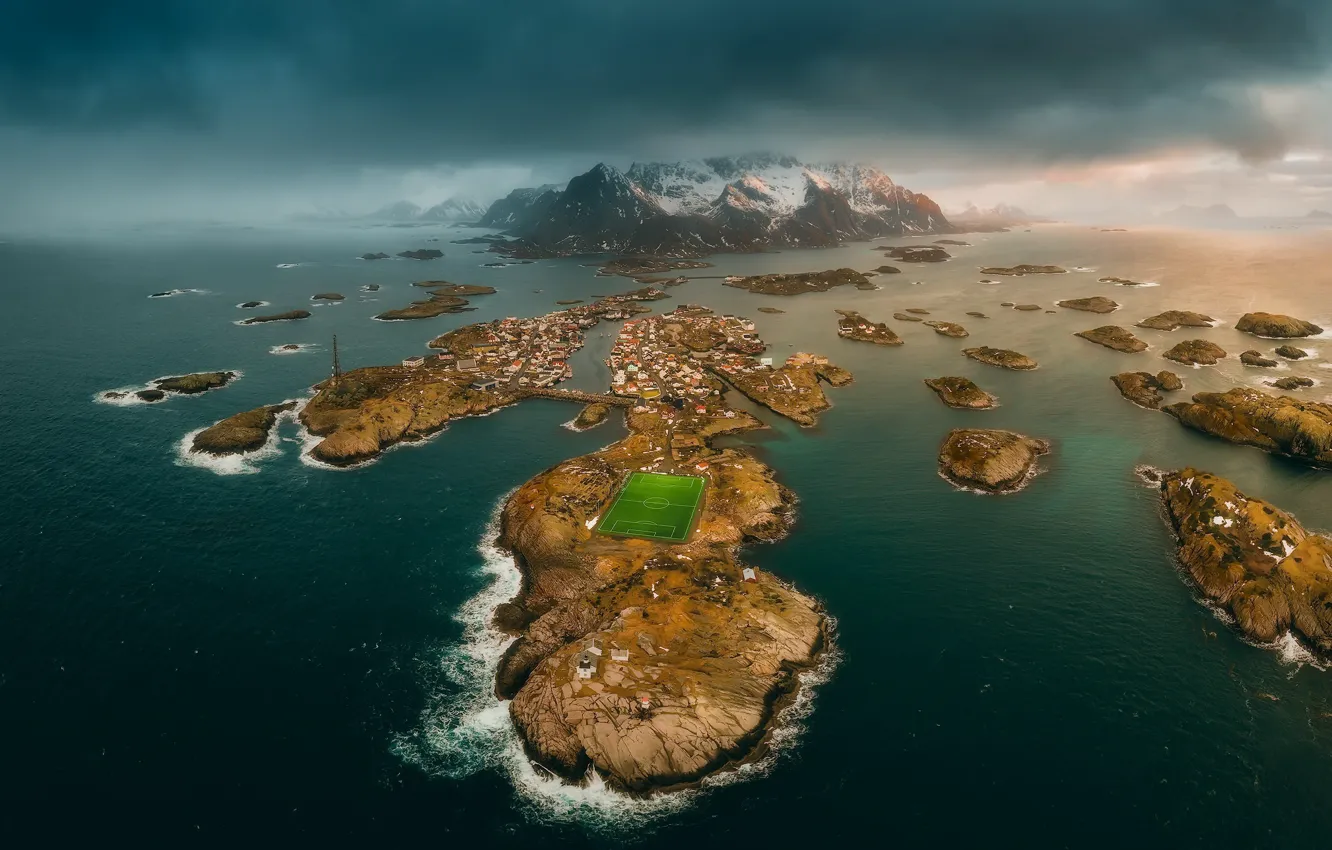 Photo wallpaper Landscape, Norway, Lofoten Islands