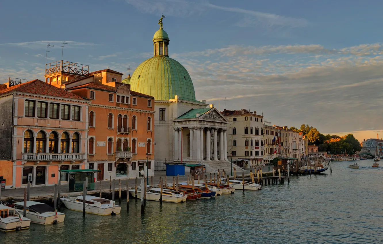 Photo wallpaper Italy, Venice, Cathedral, channel