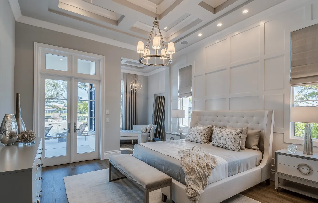 Photo wallpaper design, style, room, Villa, interior, bedroom