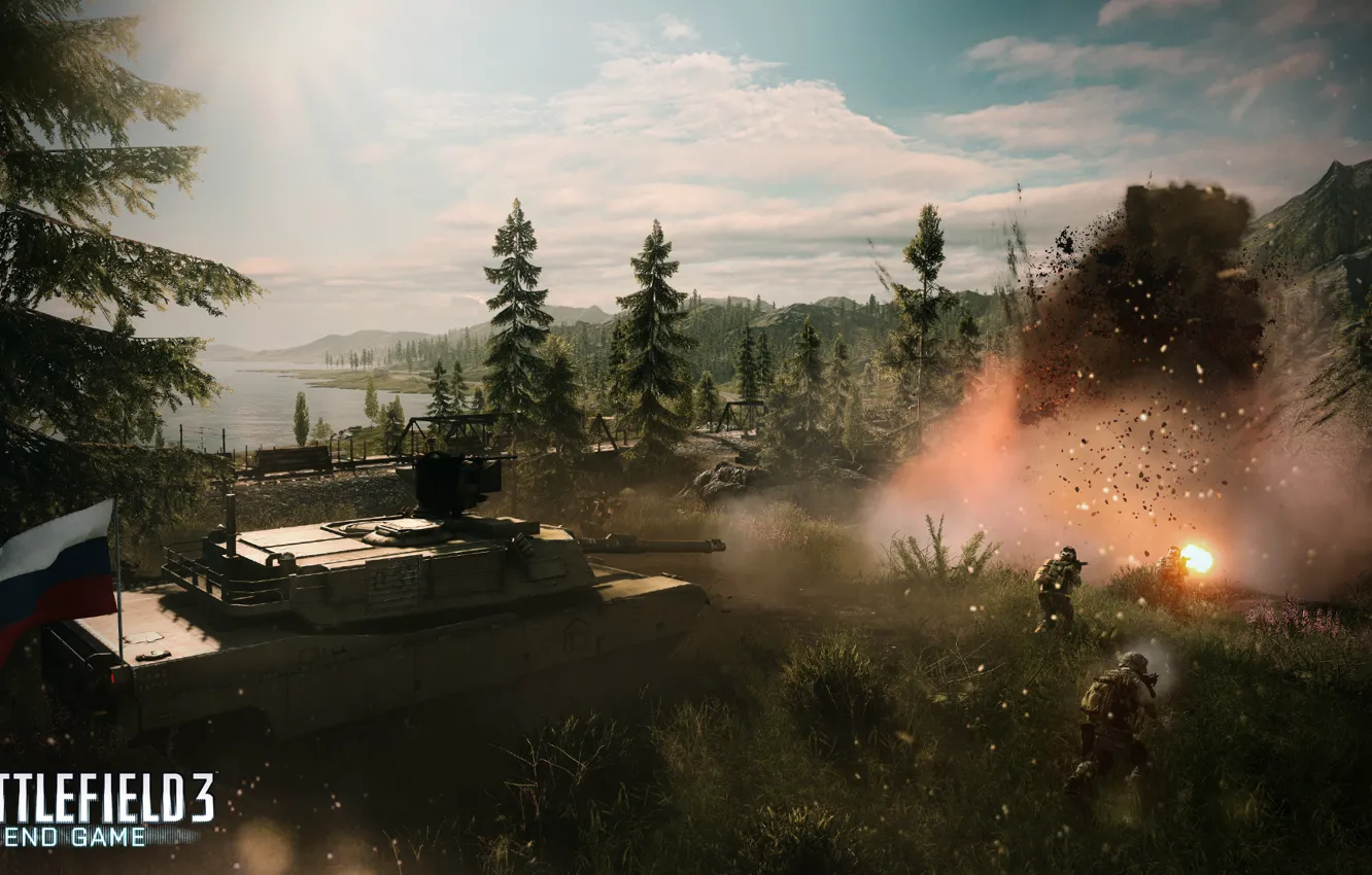 Photo wallpaper water, end game, Battlefield 3, Kiasar Railroad