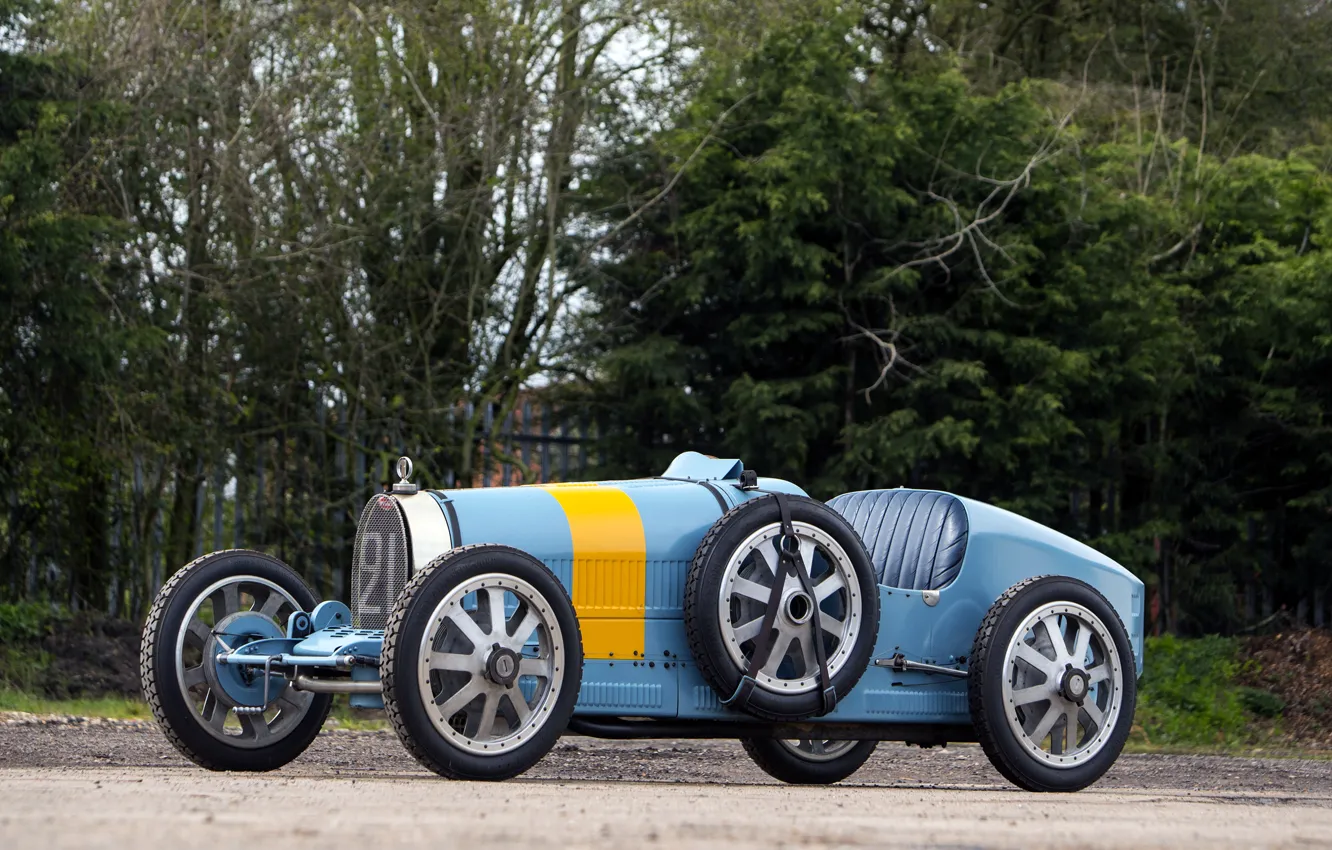 Photo wallpaper Bugatti, Blue, Car, Type, 1924-30, BUGATT, I Retro