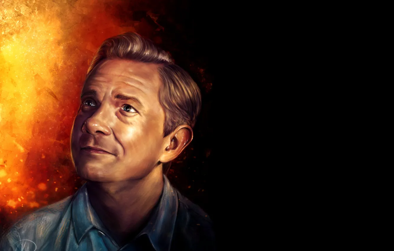 Photo wallpaper art, Martin Freeman, Sherlock, Sherlock BBC, John Watson, Sherlock (TV series), by andycwhite