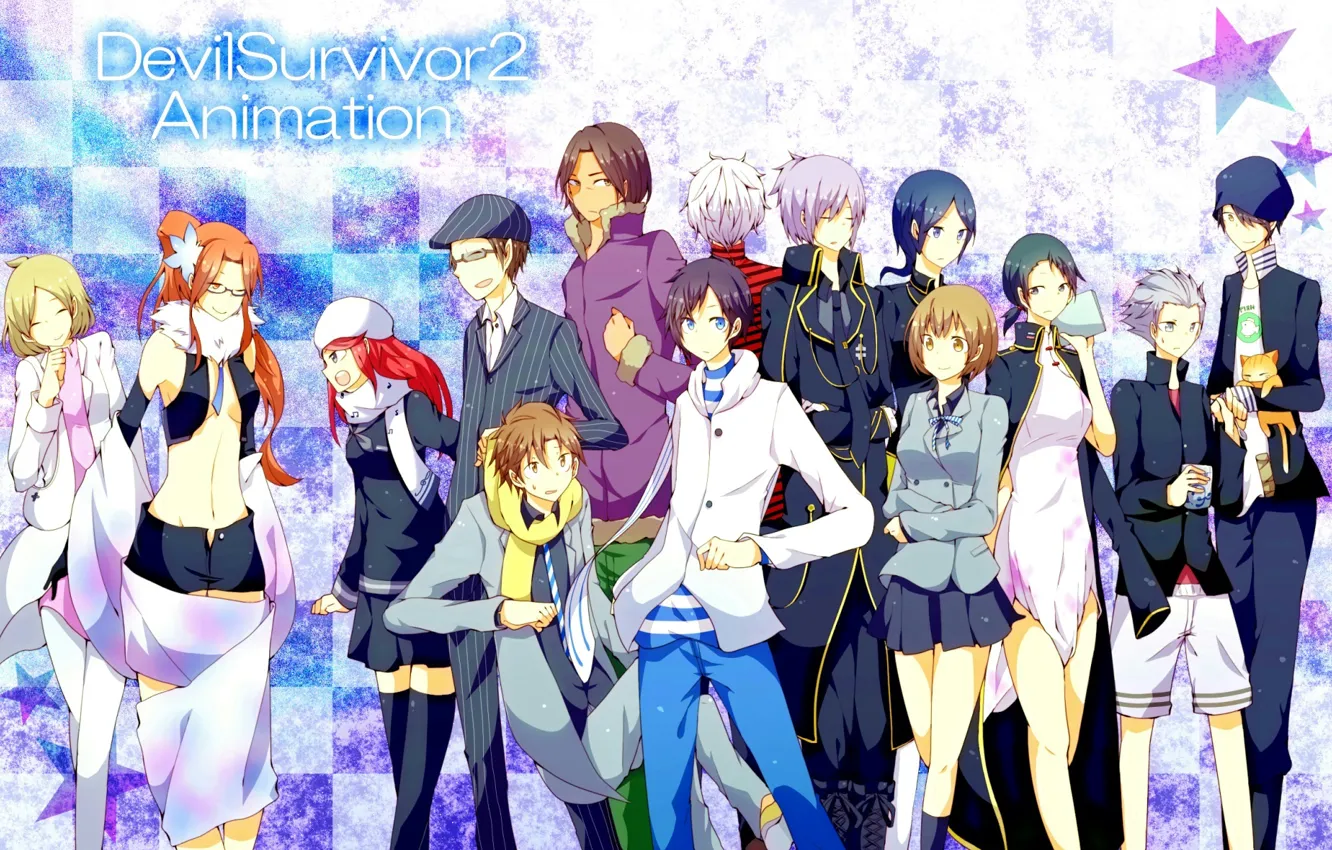 Photo wallpaper anime, art, characters, Devil Survivor 2, Devil Survivor