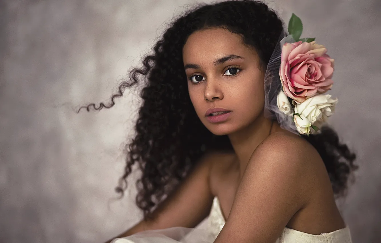 Photo wallpaper look, portrait, girl