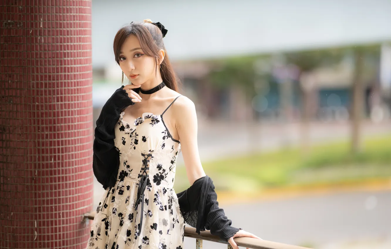 Photo wallpaper look, girl, Asian