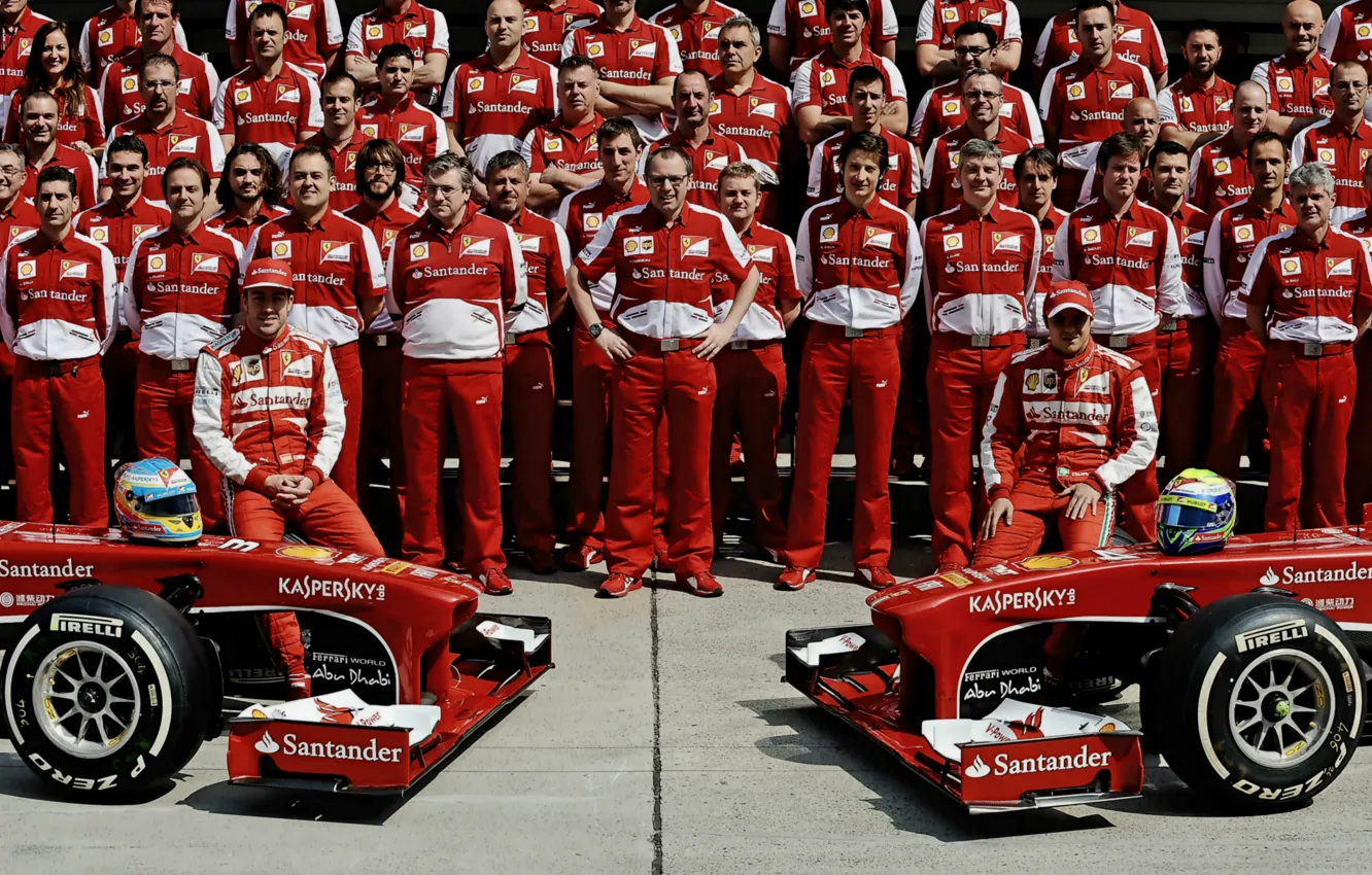 Photo wallpaper ferrari, formula-1, massa, scuderia. alonso, grandprix